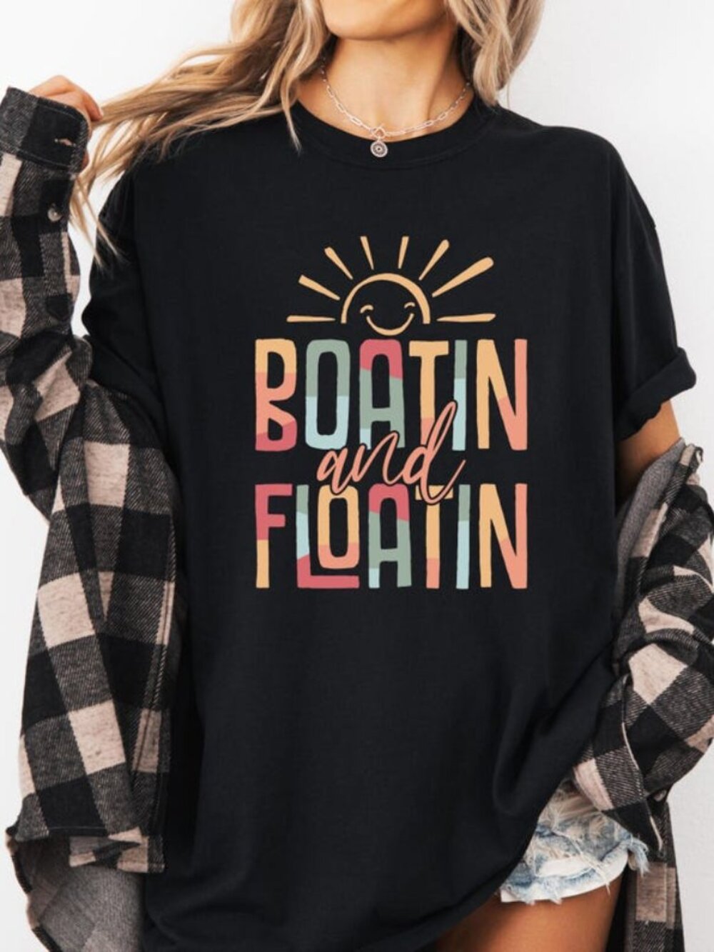 Boatin and Floatin Shirt, Summer Lake Tee, Vacation Shirt